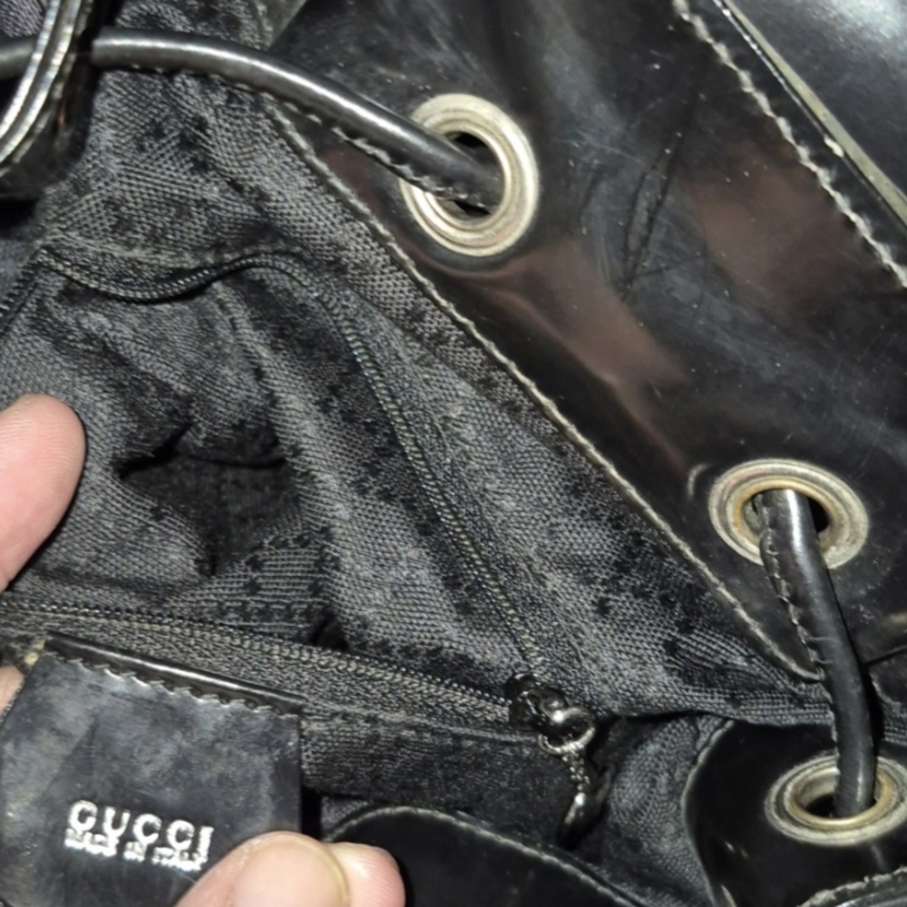 Black  Drawstring Backpack - Picture 10 of 15